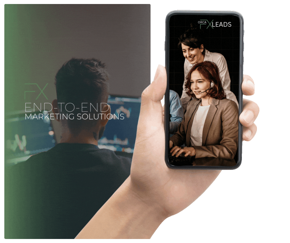 Forex trading promotion with charts and trading platform interface